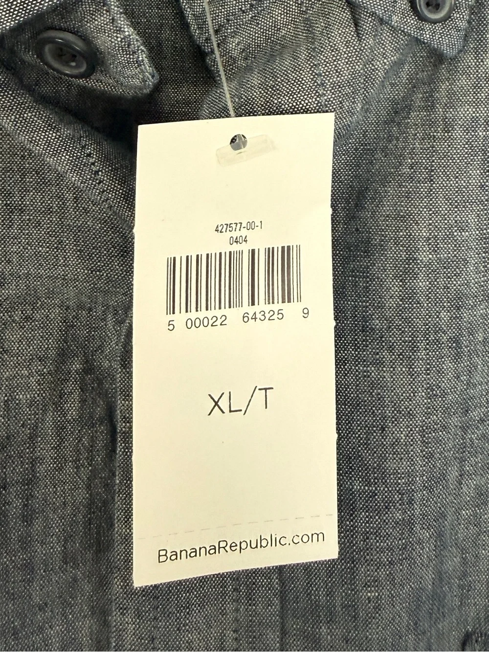 Banana Republic Heathered Light Blue Button-Up Shirt